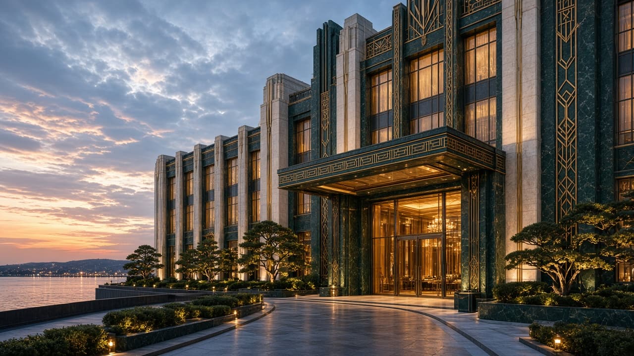 Nighttable exterior at dusk